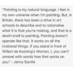 Freya Allan Instagram - x3 by me a quote from Jenny Saville 🧡