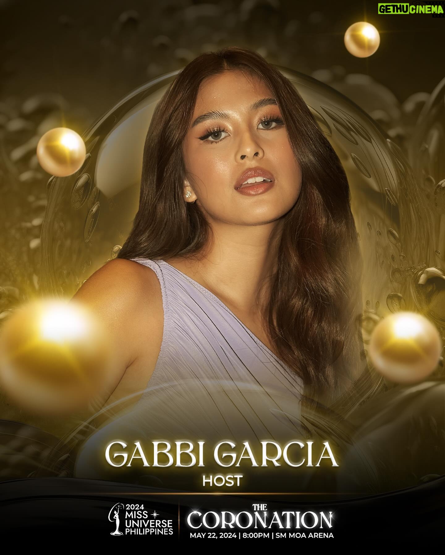 Gabbi Garcia Instagram - TV personality GABBI GARCIA will be joining us as one of the hosts at The Coronation of Miss Universe Philippines 2024! π Watch The Coronation, LIVE, on May 22 at the SM MOA Arena! Get your tickets now through https://smtickets.com/. #MissUniversePhilippines2024 #TheCoronation #LoveForAll #GabbiGarcia