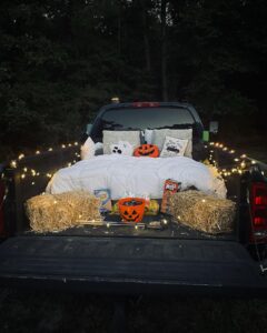 Gabby Barrett Instagram - Happy Anniversary to my man. You make life sweeter! (He surprised me with this truck set up) 😍🎃 #3yearsmarried