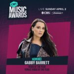 Gabby Barrett Instagram - Pumped to find out that “Pick Me Up” is nominated in two categories at the 2023 #CMTawards for Video of the Year and Female Video of the Year!!! 🤍 Y’all can vote every day at vote.cmt.com and tune in on 4/2 on @cbstv! @cmt
