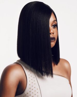 Gabby Douglas Instagram - today, look fear in the eye and be courageous 
black, bold bob cut #Natasha #Vibes 
@rpgshowwig x 🧡

Get $50 off using 
Discount Code : GABBY