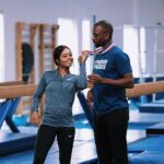 Gabby Douglas Instagram - even as an actor on screen, you need some gymnastics ability to pull it off -had so much fun teaching @jaypharoah how to be a gymnast😂 watch the latest episode of #SpecialSkills on @imdb to find out!
