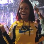 Gabby Douglas Instagram - such an amazing day! thanks so much @nflextrapoints. start earning points now for an opportunity to redeem tickects for next year’s Super Bowl! to learn more check out :NFLExtraPoints.com #ad #Myextrapoints #SBLIII