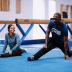 Gabby Douglas Instagram - even as an actor on screen, you need some gymnastics ability to pull it off -had so much fun teaching @jaypharoah how to be a gymnast😂 watch the latest episode of #SpecialSkills on @imdb to find out!