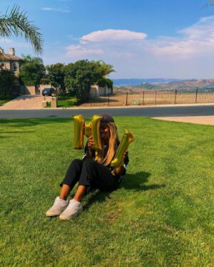 Gabby Douglas Instagram - awkwardly celebrating 1M on tiktok. love u guys
if you guys want to see some cool/intersting content. follow meh 😙
