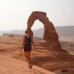 Gabby Petito Instagram – On a calm Monday morning, @bizarre_design_ and I decided to take the highly trafficked hike to the Delicate Arch. 
Not sure if it’s because it was 7ᴀᴍ on a Monday, but there actually were not as many people on the trail as I expected. After waiting on a short line for someone to generously take our photo, @bizarre_design_ and I made our way to the other side of arch (sᴇᴇ ɴᴇxᴛ ᴘᴏsᴛ) 
We also camped for one night in Devils Garden with the cover off of our tent to fall asleep watching the stars, trying to catch a glimpse of the Perseid meteor shower 
🌌
𝐹𝑢𝑛 𝐹𝑎𝑐𝑡 → I did not edit any of these photos (except maybe to brighten the exposure slightly) but only one person in the background of the last slide! 
Also, during our hike I stepped off the trail up onto bare rock, just to take a photo of the view out of everyone’s way of the path, and a very nice man who I believe worked for @rei stopped everyone in their tracks and commented about my shoes asking me how I liked them, I felt like I was giving a small presentation to everyone crowding around waiting to continue on the path, all looking up at me while I’m standing on this rock describing how awesome these shoes have been!  especially hiking with them on the #appalachiantrail while @bizarre_design_ hikes barefoot! 
⌓ ͙⁺˚*･༓☾ side note ˚ this is not sponsored or an ad, although I wish it was (@rei )… But basically ALL of our hiking and camping gear, and also our van life essentials are all from @rei #reicoop 
#archesnationalpark #nps