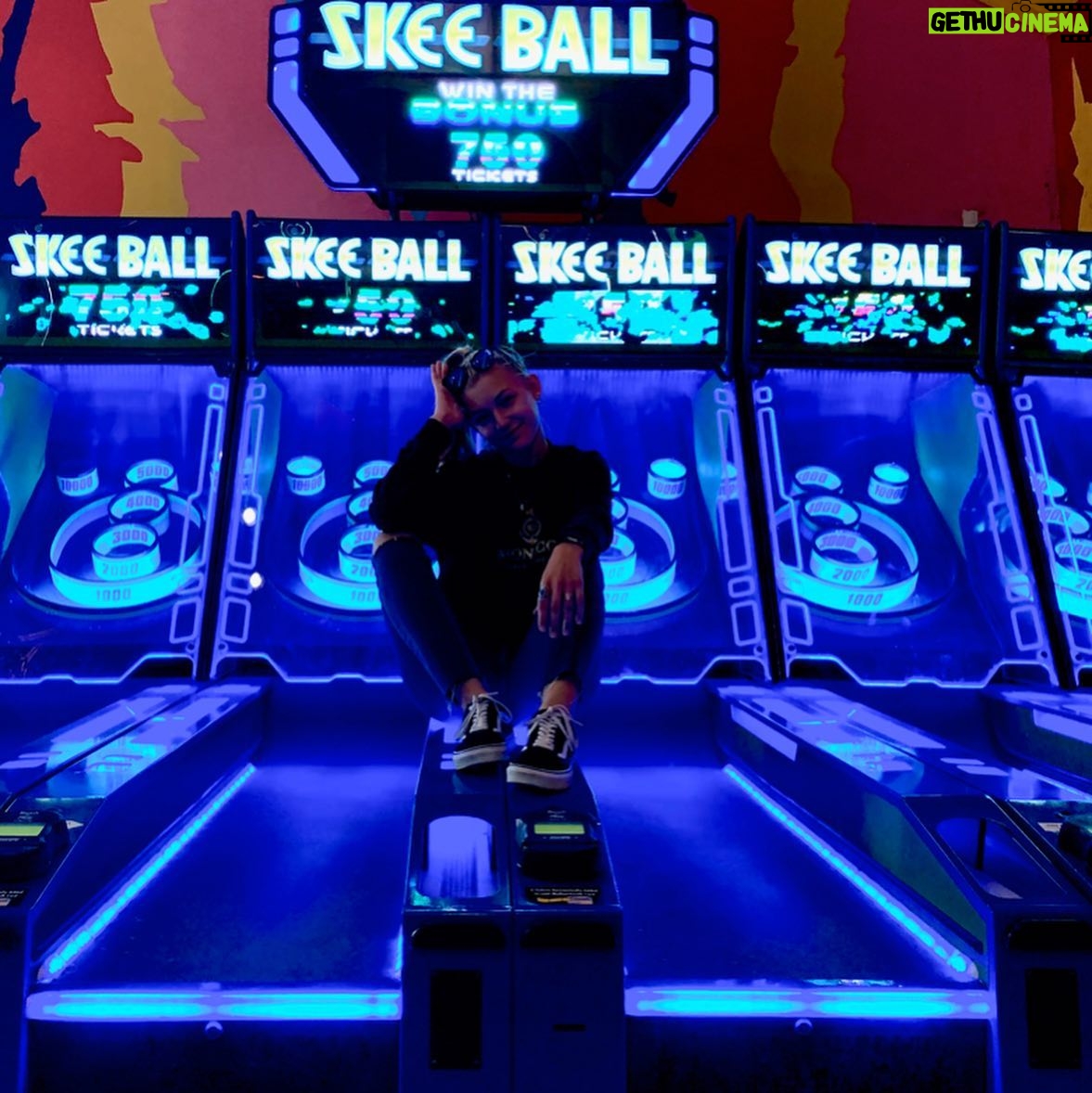 Gabby Petito Instagram - Took pic then left 🦖 #film #santacruz #skeeball