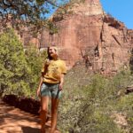 Gabby Petito Instagram - 🍋 on Mountain time シ The past two nights camping in Zion have been so cool, literally. We hiked up here in about 100° and it was so nice coming back to our campsite, watching the sky fill with dark clouds, and view the lightning storm in the nice cool air of the light rain. ☽ #vanlife #vanlifecamping #zionnationalpark #travel