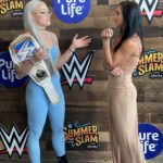 Gabi Butler Instagram - It’s goin down here in Nashville at SUMMER SLAM💥👊🏽🔥💪🏽 @wwe thank you so much for the amazing night. It was so cool seeing it in person for the first time. Truly something I will never forget… met some amazing people and made some new friends 🤍💕