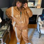 Gabourey Sidibe Instagram - My mans @brandontour sent an email and bibbidy, bobbidee BOOPED me some @weareivypark and now I don’t know how to act. Puttin all this in the prenup. Thank you @adidasoriginals and obviously @beyonce cuz I’m mos def finna do squats in these brown joints!