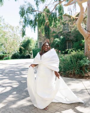 Gabourey Sidibe Instagram - The Style Issue is HERE, and Gabourey Sidibe is @brides newest cover star! 👏 From how @gabby3shabby and @brandontour first fell in love (spoiler alert: their first date was 7 hours long!) to their non-traditional wedding plans, tap the #LinkInBio to read the full interview. 💍

Credits: 
Talent: @gabby3shabby   @brandontour
Photography: @erichmcvey
Photo Team: @dennisroycoronel; @matolikeelyphoto
Creative Direction: @annapriceolson
Hair: @misscopeland310 
Makeup: @tobyfleischman 
Makeup Assistant: @heatherb.makeup
Styling: @kellyaugustine
Fashion Assistants: @corinnepl; @couturemoments_ 
Production: @wonderserra
Videography: @wesfilms
Booking: @talentconnectgroup
Cover story writer: @jmargaretbeauty 
In partnership with @ninewest