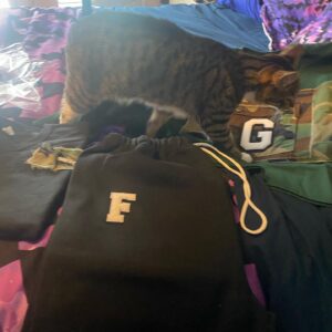 Gabourey Sidibe Instagram - Got some super cute stuff from @steuben.vintage.closet and @derrelljermainedupree immediately got to work shedding on them to make sure every inch is covered in cat hair to match the rest of my clothes.