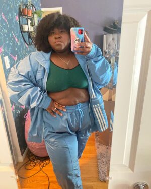 Gabourey Sidibe Instagram - My mans @brandontour sent an email and bibbidy, bobbidee BOOPED me some @weareivypark and now I don’t know how to act. Puttin all this in the prenup.  Thank you @adidasoriginals and obviously @beyonce cuz I’m mos def finna do squats in these brown joints!