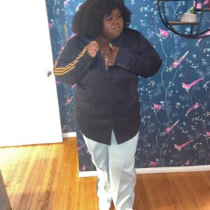 Gabourey Sidibe Instagram - When I pull up to the elliptical machine in my @weareivypark blazer, just know I’m bout to do 7 full minutes before complaining about knee pain cuz I’m an athlete! #ThisIsMyPark #adidasxIVYPARK