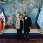 Gabriel Boric Instagram - Junto al canciller @AlbertoVanKlaveren y la ministra (s) @Heidi.Berner.Herrera, recibimos en La Moneda a la directora del Fondo Monetario Internacional (FMI), Kristalina Georgieva, al director del Departamento del Hemisferio Occidental del FMI, Rodrigo Valdés, y a la jefa de la Misión de Chile del FMI, Andrea Schaechter, con quienes sostuvimos una importante conversación en torno a los avances económicos que ha tenido Chile y el trabajo para seguir creciendo más y mejor.