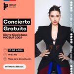 Gabriel Boric Instagram - Tremendos artistas estarán este sábado 20 de abril en la Plaza de la Constitución para el cierre del Mercado de Industrias Culturales del Sur. Todas y todos invitados a ser parte de este evento que comienza hoy y que celebra la colaboración entre nuestros países para fortalecer la cultura en Latinoamérica! chilecultura.gob.cl