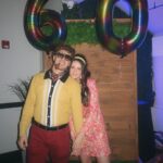 Gabriel Conte Instagram - 60s themed 60th bday for pops this weekend! Left my soul and my sweat in that dance circle 🪩 happy birthday dad!