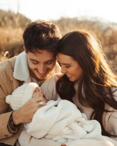 Gabriel Conte Instagram - took our first family christmas photos 🥹
