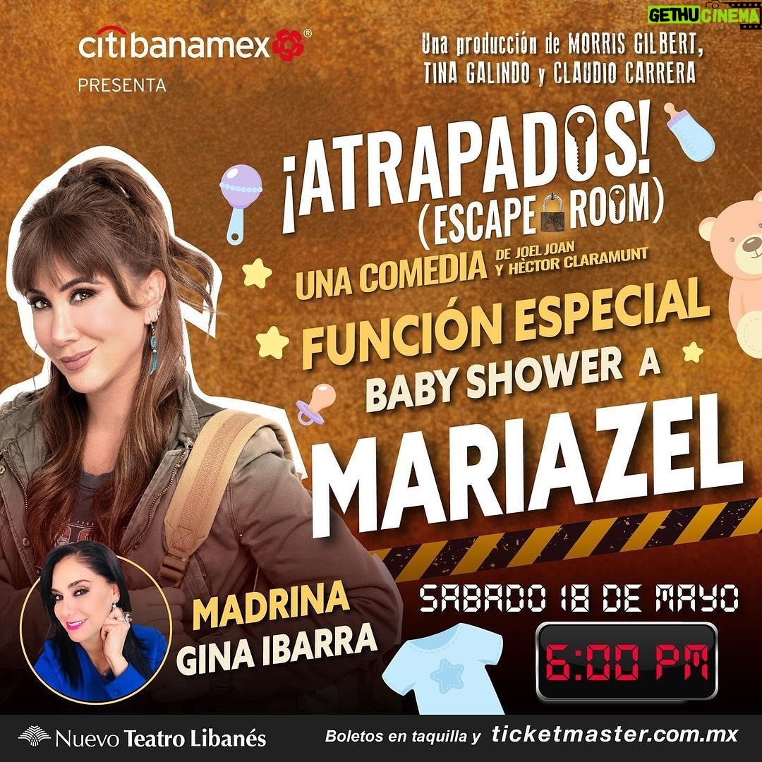 Gabriela Platas Instagram - Hoy tenemos una función que no te puedes perder porque celebraremos el #babyshower de @mariazelzel ¡Nos vemos en el teatro con @atrapadosmex!