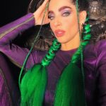Gabriela Sari Instagram - Pa que me invitan si saben cómo me pongo 💚💜💚💜💚 Que les pareció ?! Lo que me divertí siendo Joker por un rato Look @somosode Pelo @maguistyle_ Shoes @justaosadia