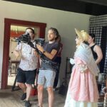 Gabriella Pizzolo Instagram - on set in the 90s… the 1790s!
