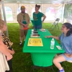 Gabriella Pizzolo Instagram - hanging around with @toying_aroundny at the Toying Around Block Party Event! so cool to meet so many wonderful people at our very own Camp Know Where - plus some Suzie and Dustin art from the wildly talented @vvarttm !