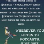 Gabriella Pizzolo Instagram - if you’re looking for a new story to get into, Nightingale from @GZMShows is what you’ve been waiting for. three teens battling cancer discover a portal that leads them to a magical world and begin an epic quest to save Nightingale from an evil force known as The Darkness. listen today on @applepodcasts or any other listening platform!