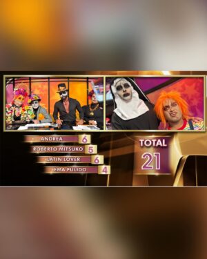 Gaby Ramirez Instagram - Esta vez Gaby y Medio Metro no lograron convencer a los jueces y obtuvieron 21 puntos. 🫣
#LasEstrellasBailanEnHoy