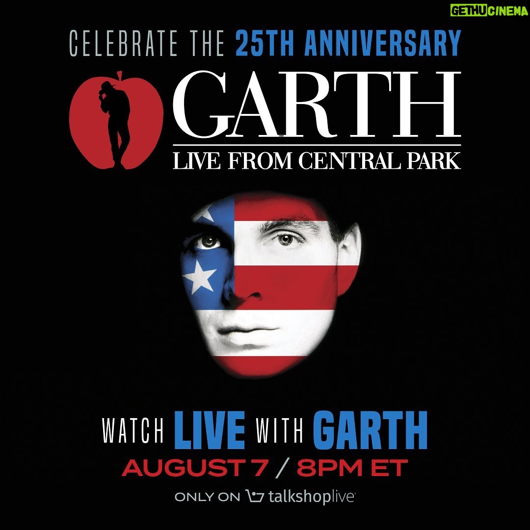 Garth Brooks Instagram - Time is a friend to all things good...the Central Park Concert will forever remain a GREAT chapter in our story. Join me LIVE this Sunday for the 25th Anniversary of Central Park! RSVP on @talkshoplive (link in bio) love, g