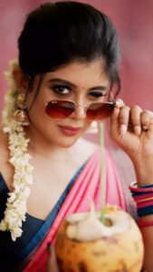 Gayathri Shan Instagram - 🌸❣️ . . . 💄 @sharanyas_makeupartistry @joshapp.tamil