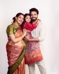 Geetha Madhuri Instagram - PC - @guntiartstudio @that_actor_nandu @daakshaayani_prakruthi Prakruthi’s outfit - @chandamama_designerstudio