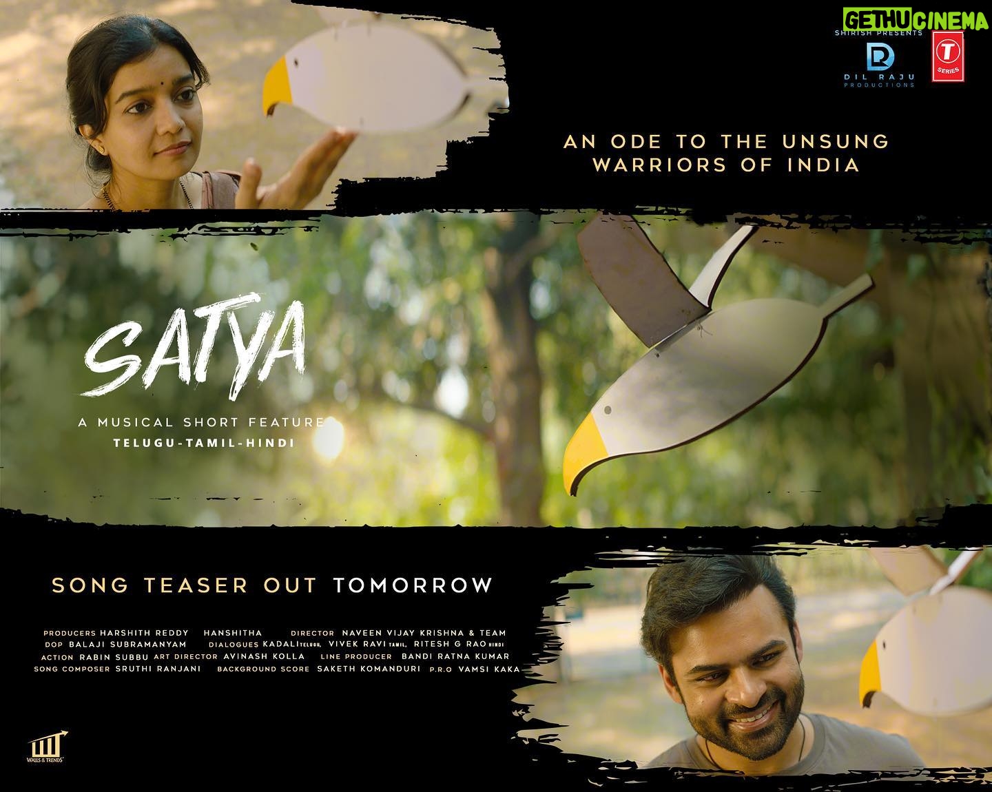 Geetha Madhuri Instagram - “Amidst life's storms, she released her dove, a tribute to bravery and devotion, an anthem of sacrifice and love." Coming soon to you '#TheSoulOfSatya' ft. @jetpanja and @swati194 from '#Satya' 🙏🏻😊 @nawinvijayakrishna @dilrajuprodctns @harshithsri @hanshithareddy @balaji.subramanyam @sruthiranjani @saketh_komanduri @tseries.offical @kollaavinash @kadali_sathyanarayana @rabin_subbu @wallsandtrends @vamsikaka