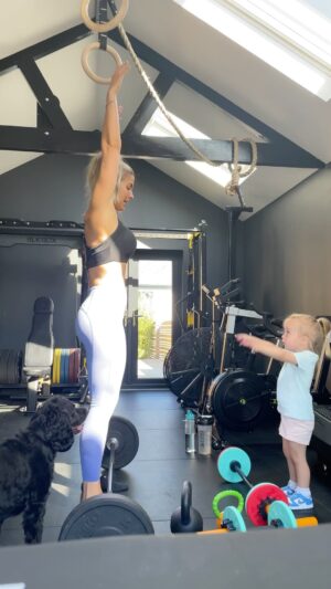 Gemma Atkinson Instagram - Every Saturday we spend time in the gym. She asks questions, she watches, she learns, she grows. I hope you always want to train with me Mia. ❤️ 💪🏼