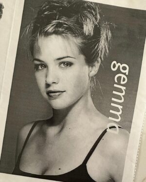 Gemma Atkinson Instagram - Whilst Filming our show for @wtvchannel (Which will be on tele soon!) I’ve had to dig out loads of pics of my childhood for the archives… Crazy looking back how much i can see Mia even when I was a teenager!
Pic 1 is my 5th year school photo with a very questionable fringe! 
Pic 2 was my first “catwalk” 😂 age 16 a month before I got my Hollyoaks role. 
Pic 3 dancing to Michael Jackson with my uncle Clive looking bored shitless! I used to make the family watch my routines over and over 🤦🏼‍♀️😂
Pic 4 rocking the fixed braces & Flashing on the Pepsi max big one at Blackpool (as you do) 😉
Pic 5 My first headshot for the then Manchester Model Agency at 15. My mum told me I had a dentist appointment after school and instead took me to an open audition to which I was signed! 

Time flies! What a ride I’ve had so far! A reminder for me of where it started, how its gone and what’s yet to come 💫💫
