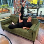 Gemma Atkinson Instagram - Last show on @packedlunchc4 before little man arrives! Thought it apt to share todays pic (I brought a lovely white top for the show but got my foundation all over it so scruffy black tee shirt it was) 🤦🏼‍♀️ swipe to see the first time Mia saw me on the show 2 years ago 🥹 She was so chuffed! Now, she couldn’t care less 😂 Love being part of the team. @stephlunch and the whole crew are wonderful. Looking forward to watching on the couch for the next few months likely covered in sick & poo and I’ll be back after Mat leave 🙌🏼