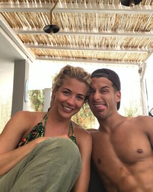 Gemma Atkinson Instagram - To think some called it curse… Yet 6 years and a beautiful family later and you’re still in my top 5 😉 
Happy Anniversary Gorks!  I love you so much. With all the noise and craziness around us, you’ll always be my safe place away from it all ❤️ Here’s to us! 🥂  I can’t wait to celebrate later! Ps. I will forever annoy you with an air horn 🤣 @gorka_marquez
