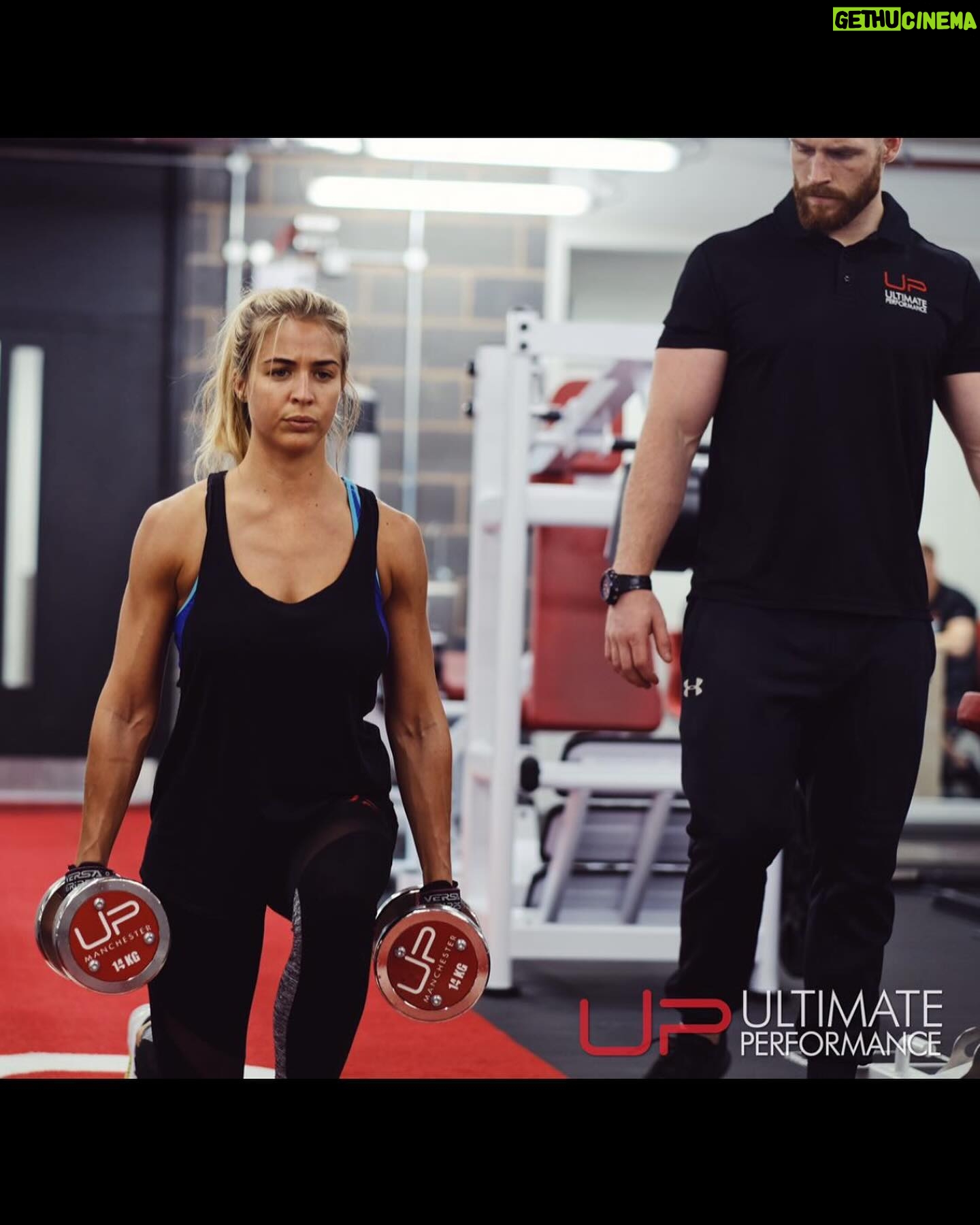Gemma Atkinson Instagram - My last pics from 12 weeks at UP Manchester. I genuinely cannot wait to go again! Beyond excited to feel this energised and strong again. Only this time with two babies later, I’ll have some extra mum power 💪🏼 Roll on January! Like last time I’ll be sharing my 12 weeks with @ultimateperformancelive The good days, tough days, workouts and of course the F bombs to evil Steve 😂 It’s going to sound strange to some that I want to get bigger. I want more muscle and more strength. Everyone assumes we all train to shrink and it isn’t always the case. I’m 40 next year and one of the effects of aging is loss of muscle mass & strength, which puts us at a higher risk for injuries day to day and things like aches and pains and osteoporosis. Strength training and building muscle helps us in so many ways physically but also mentally. Believe it or not, studies show it helps with better sleep, increases energy expenditure, improves mental health and the ability to take on daily responsibilities as well. All in all it contributes to better aging, which I’m all for!