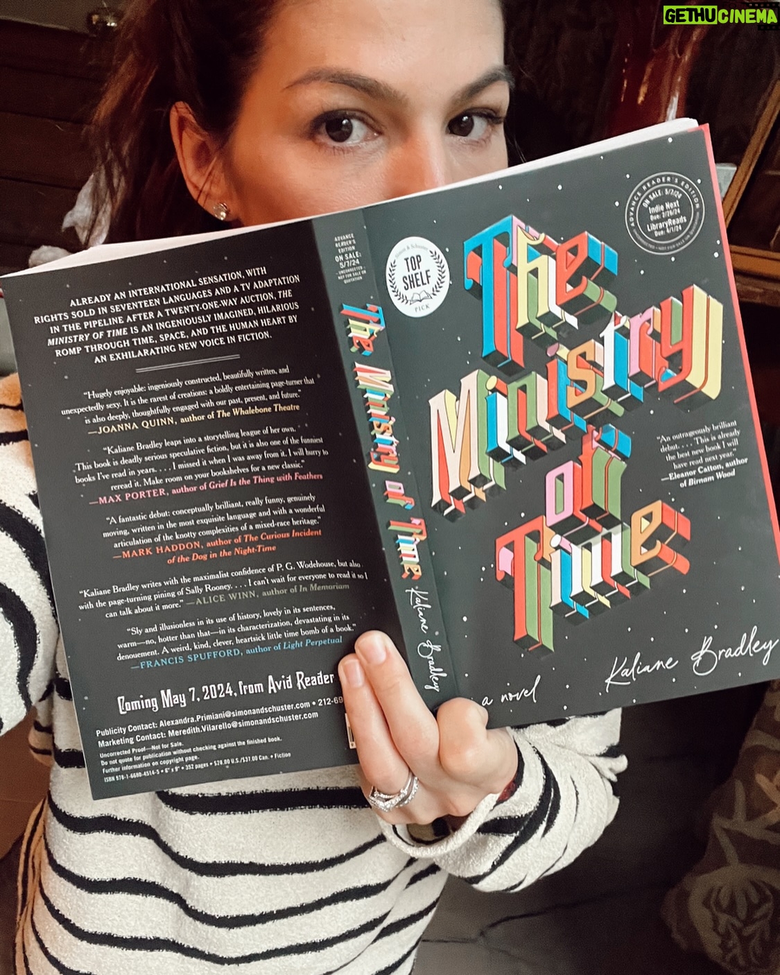 Genevieve Padalecki Instagram - If you’ve ever wanted time travel to be your super power, you’re going to want to join me in reading May’s book club pick, THE MINISTRY OF TIME by Kaliane Bradley. Prepare for a thrilling adventure of romance, espionage, and the ultimate question: can we change the course of history? Click the link in my bio to pick up a copy and ready along with me!