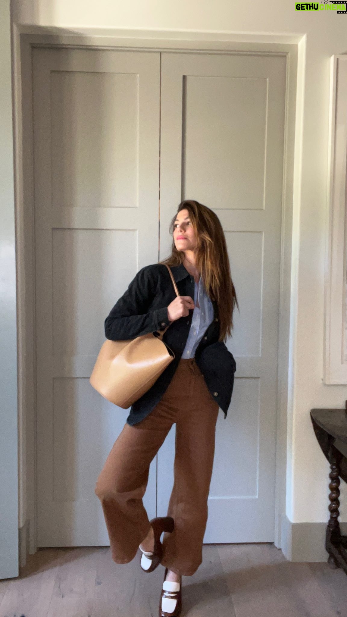 Genevieve Padalecki Instagram - Feeling like a kid in a candy store after trying on @sezane’s new Spring collection. My wardrobe just got a major upgrade. What are your go-to springtime wardrobe staples? 🌿🌞