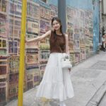 Genie Chen Instagram - HK ♡♡ 奶茶、菠蘿油、甜甜圈，想著想著肚子又餓了 outfit by @GEENI_OFFICIAL