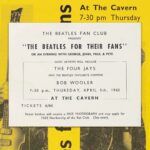 George Harrison Instagram - 60 years ago this month, April 5th, 1962, @thebeatles played a special show at the Cavern “for their fans” presented by the Beatles Fan Club. As a nod to the long running Liverpool fans the band came onstage first in their black leather outfits, and after a break they changed to their new Beno Dorn suits and ties. This was a “going-away” performance before their next Hamburg trip, a seven-week booking at the new Star-Club. Photos by Brian Farrell