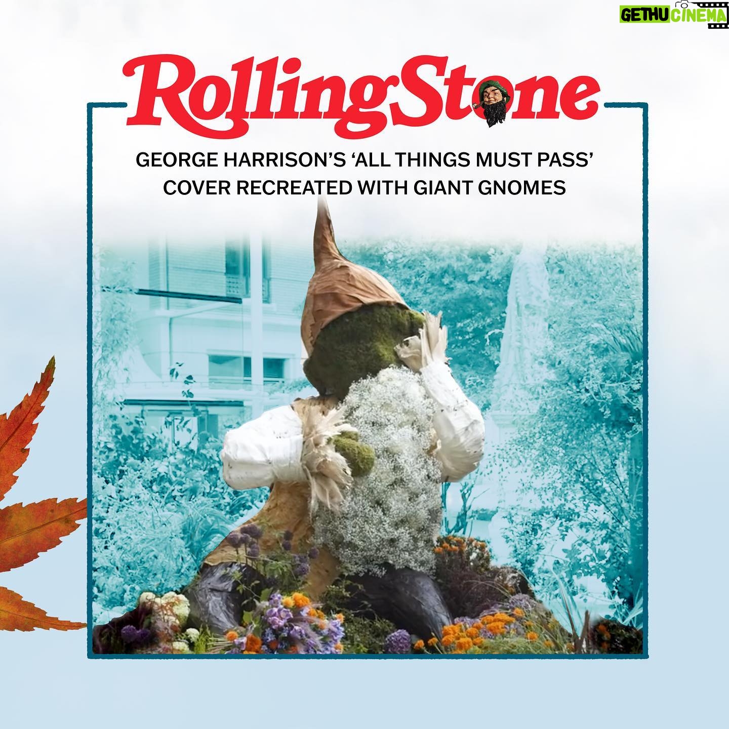 George Harrison Instagram - It’s the last day to visit the All Things Must Pass 50th Anniversary inspired Gnome Garden in London’s Duke of York Square. Have you watched the new video documenting the building of this living art installation? Go to Stories to read the @rollingstone feature all about it.