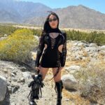 Gia Gunn Instagram - 3rd and final look…ready to go home and take a bath🥹 are we sliving for this punk anime moment?! whole outfit from @dollskill 🖤