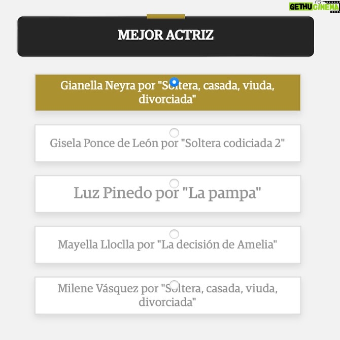 Gianella Neyra Instagram - Felicitamos a nuestra Giane que está nominada a los 𝗣𝗥𝗘𝗠𝗜𝗢𝗦 𝗟𝗨𝗖𝗘𝗦 𝟮𝟬𝟮𝟯 ⭐️ en la categoría mejor actriz por @scvdlapelicula ¡Todos a votar por ella! Sabemos que la película 🎥 ha sido todo un reto para ella 💪, estamos re felices de saber que fue la película peruana más vista del año. Vota aquí 😉: elcomercio.pe/premios-luces/ y nuestra biografía.