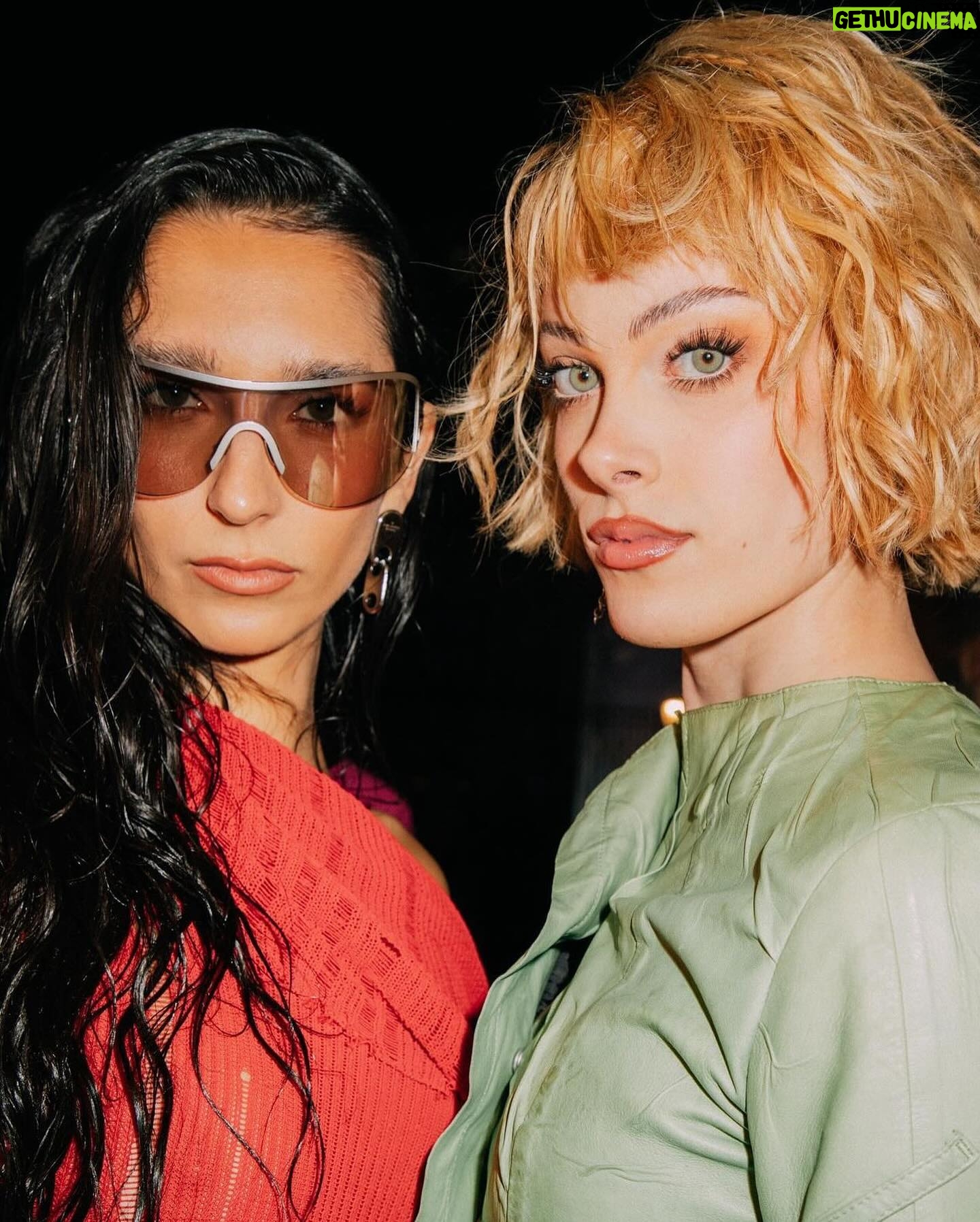 Gigi Goode Instagram - Forever and always an @acnestudios doll 💚 Huge huge huge thank you to my family at Acne for taking such good care of me. I always feel so special when I’m with you!! Here’s to many more🍾
