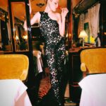 Gigi Goode Instagram - The Orient Express w/ @mirandamakaroff Thank you so much to my fam at @jeanpaulgaultier for making this the most amazing trip ever. Still feels like a dream 🚂 🥂 🥀