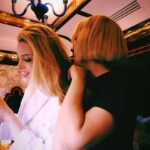 Gigi Goode Instagram - The Orient Express w/ @mirandamakaroff Thank you so much to my fam at @jeanpaulgaultier for making this the most amazing trip ever. Still feels like a dream 🚂 🥂 🥀
