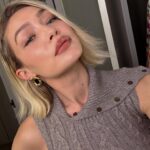 Gigi Hadid Instagram - lil glam with some of my new @maybelline faves - tattoo studio liquid liner, build-a-brow, and plump lifter gloss 💓