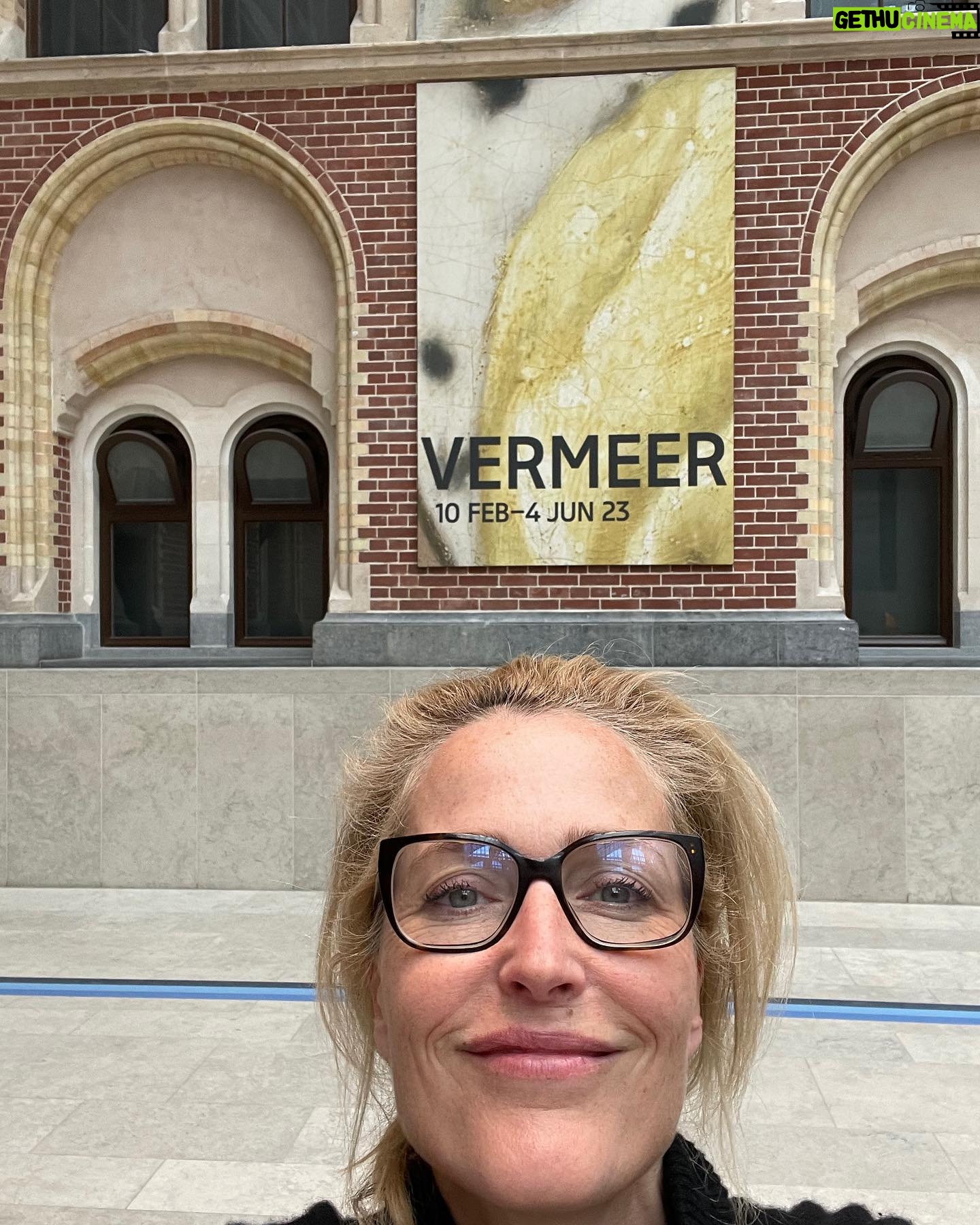 Gillian Anderson Instagram - Quick trip to Amsterdam to see the Vermeer exhibition @rijksmuseum.