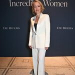Gillian Anderson Instagram - Thank you to @netaporter @vamuseum & @debeersofficial for a beautiful evening surrounded by so many incredible women. Suit: @chloe for @netaporter Styling: @marthaward Hair: @pauljoneshair Makeup: @amanda.grossman
